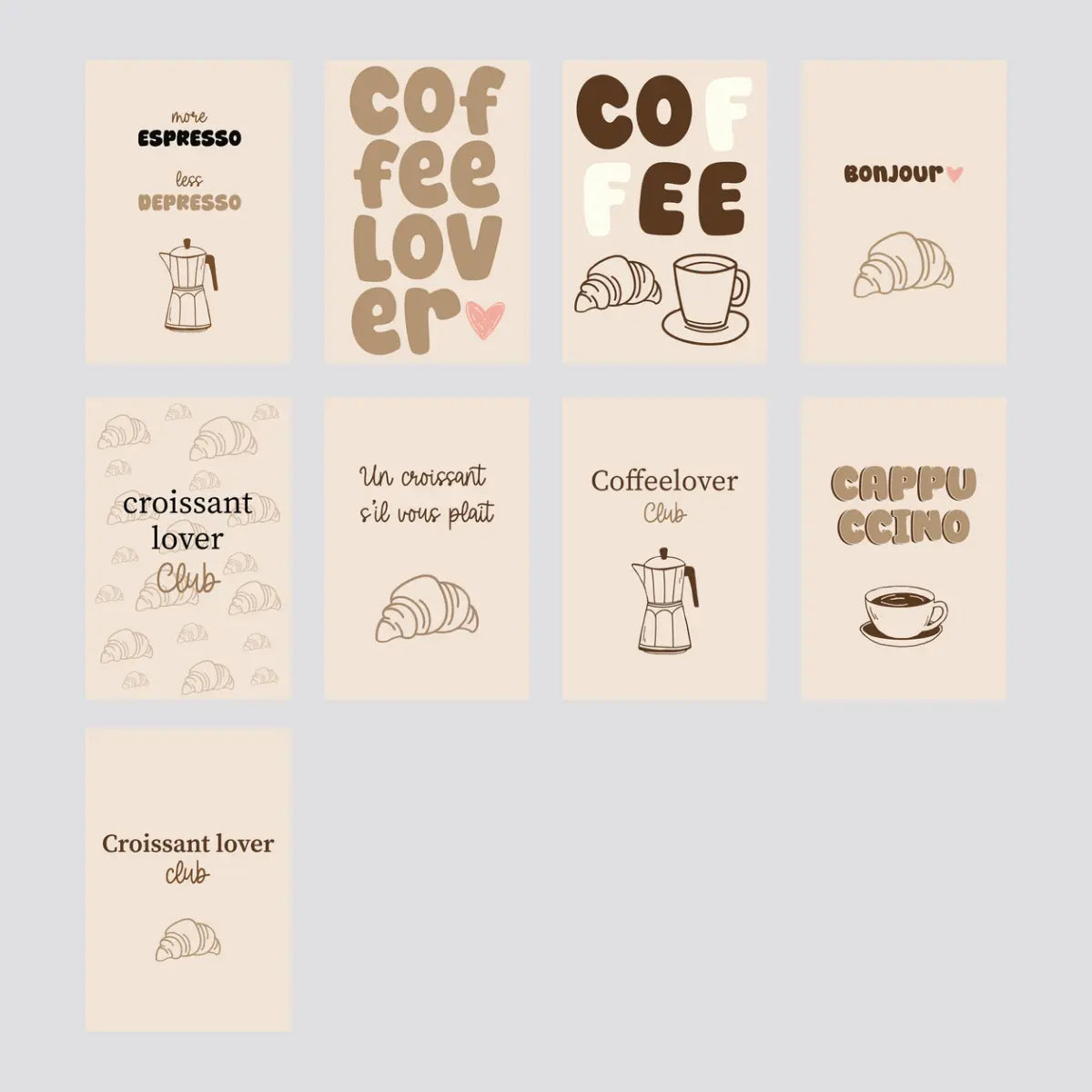 Postkarte „Bonjour Croissant“ Marli Designstudio