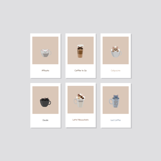 Postkarten-Set „Polaroid Coffee“ Marli Designstudio