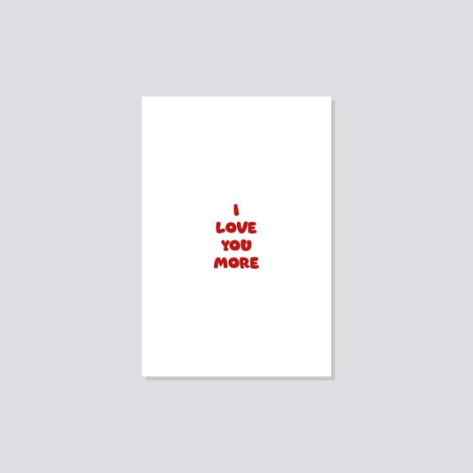 Postkarte „I love you more“ Marli Designstudio