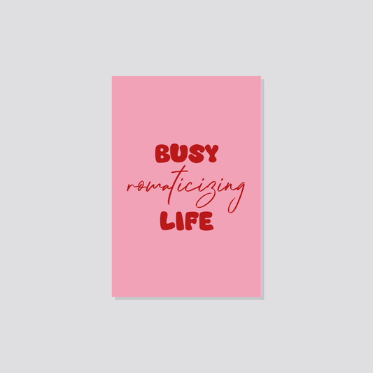 Postkarte „Busy Romanticizing Life“ Marli Designstudio