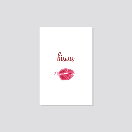 Postkarte „Bisous“ Marli Designstudio