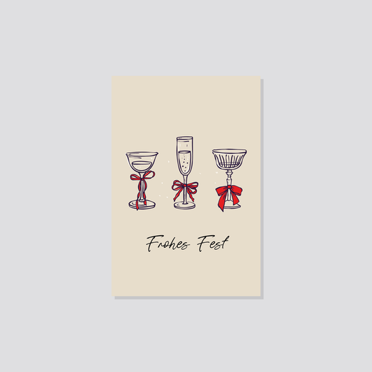 Weihnachtspostkarte „Frohes Fest" Marli Designstudio