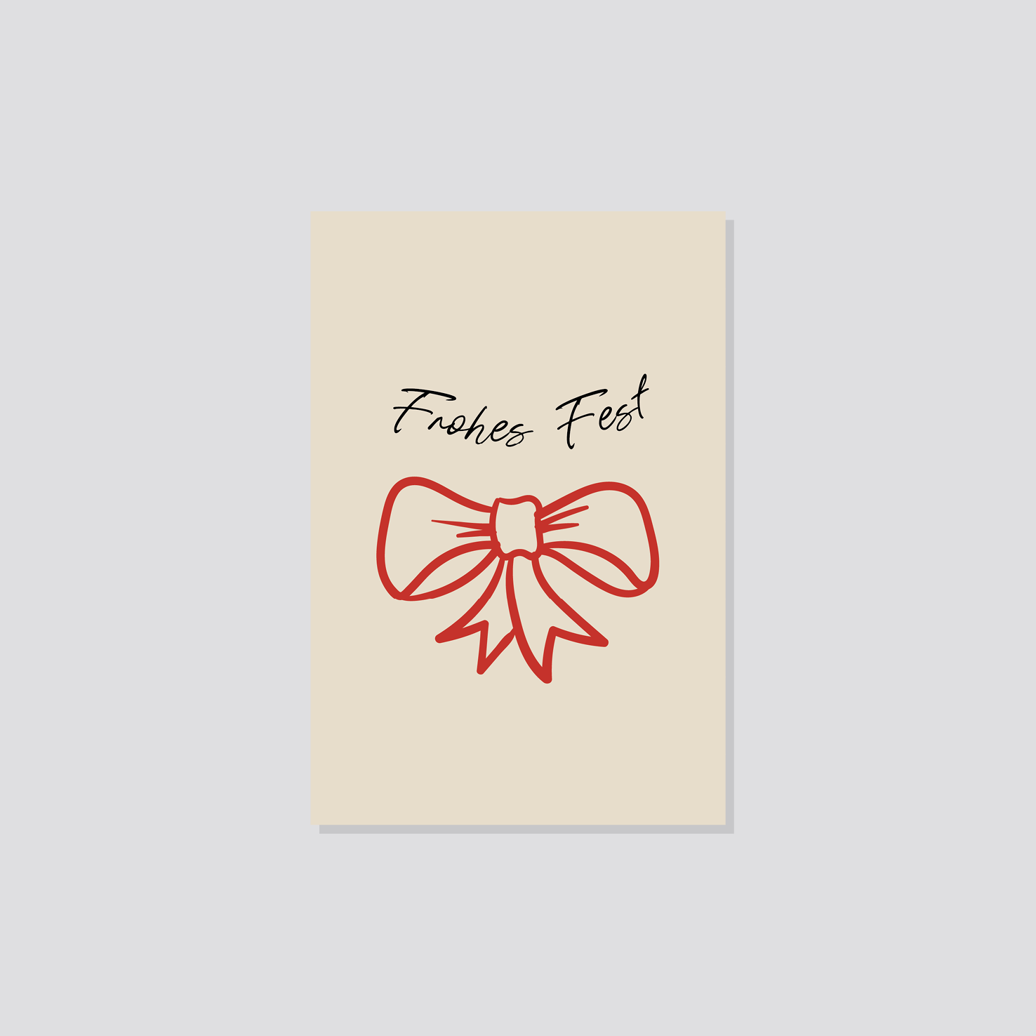 Weihnachtspostkarte „Frohes Fest" Marli Designstudio