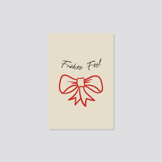Weihnachtspostkarte „Frohes Fest" Marli Designstudio