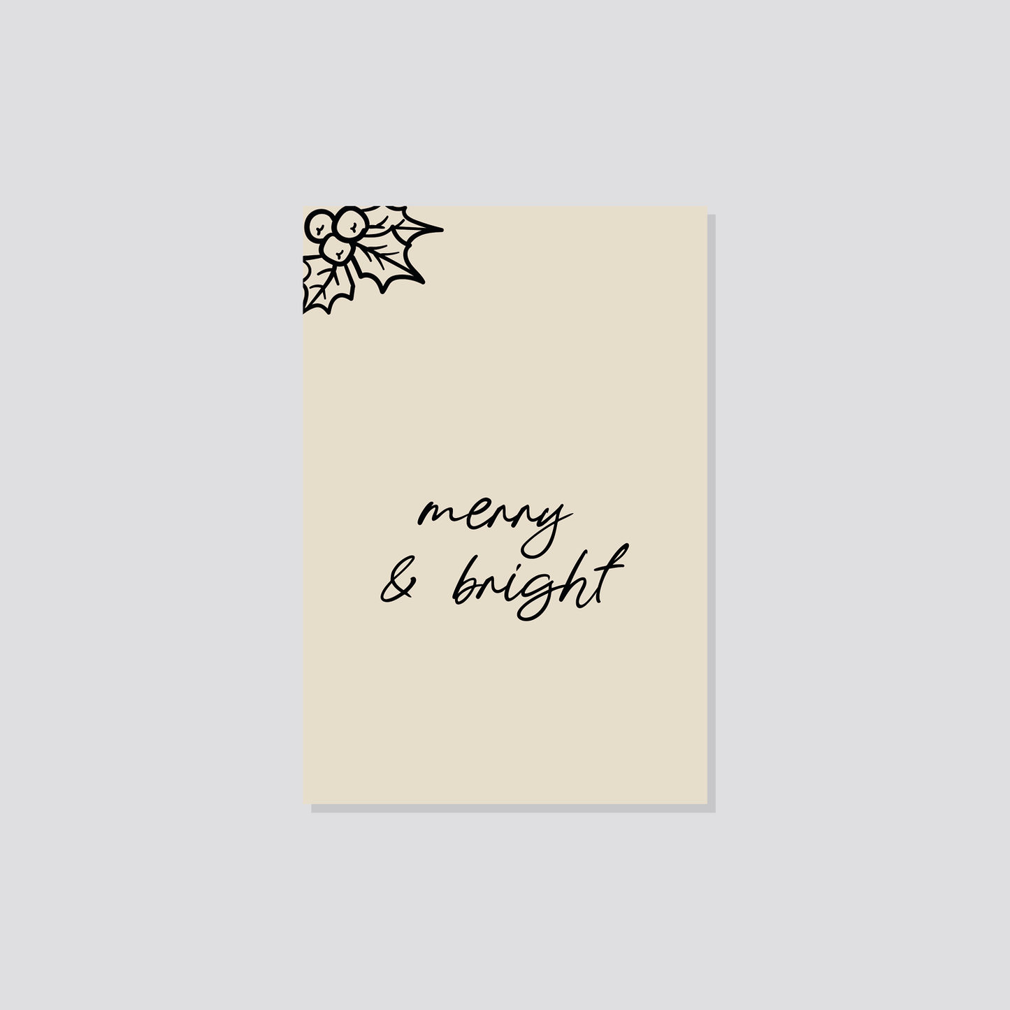Weihnachtspostkarte „merry & bright" Marli Designstudio