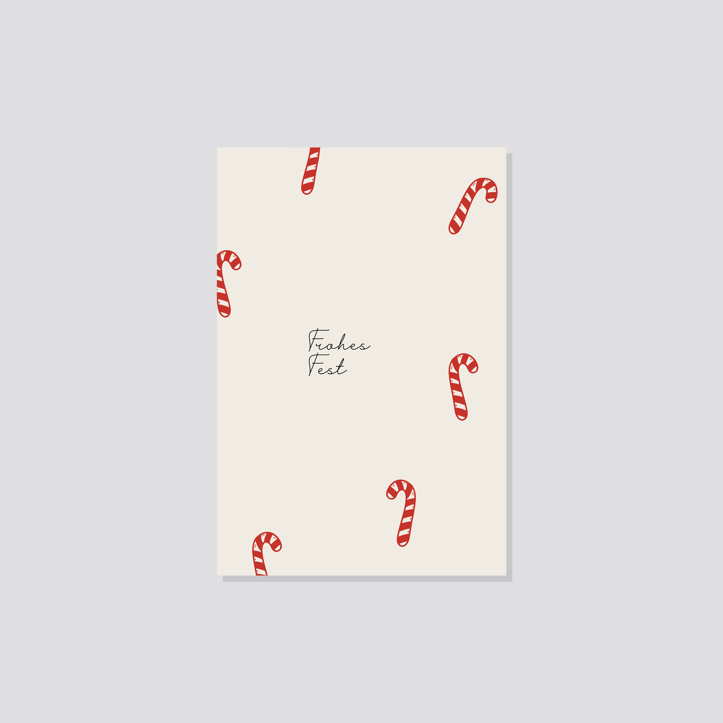 Weihnachtspostkarte „Zuckerstangen" Marli Designstudio