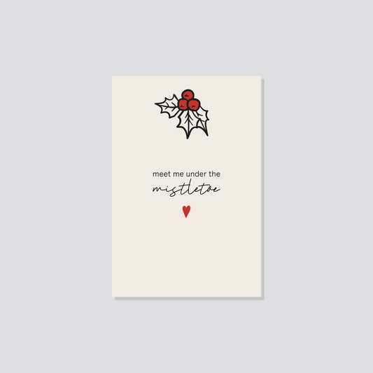 Weihnachtspostkarte „Mistletoe" Marli Designstudio