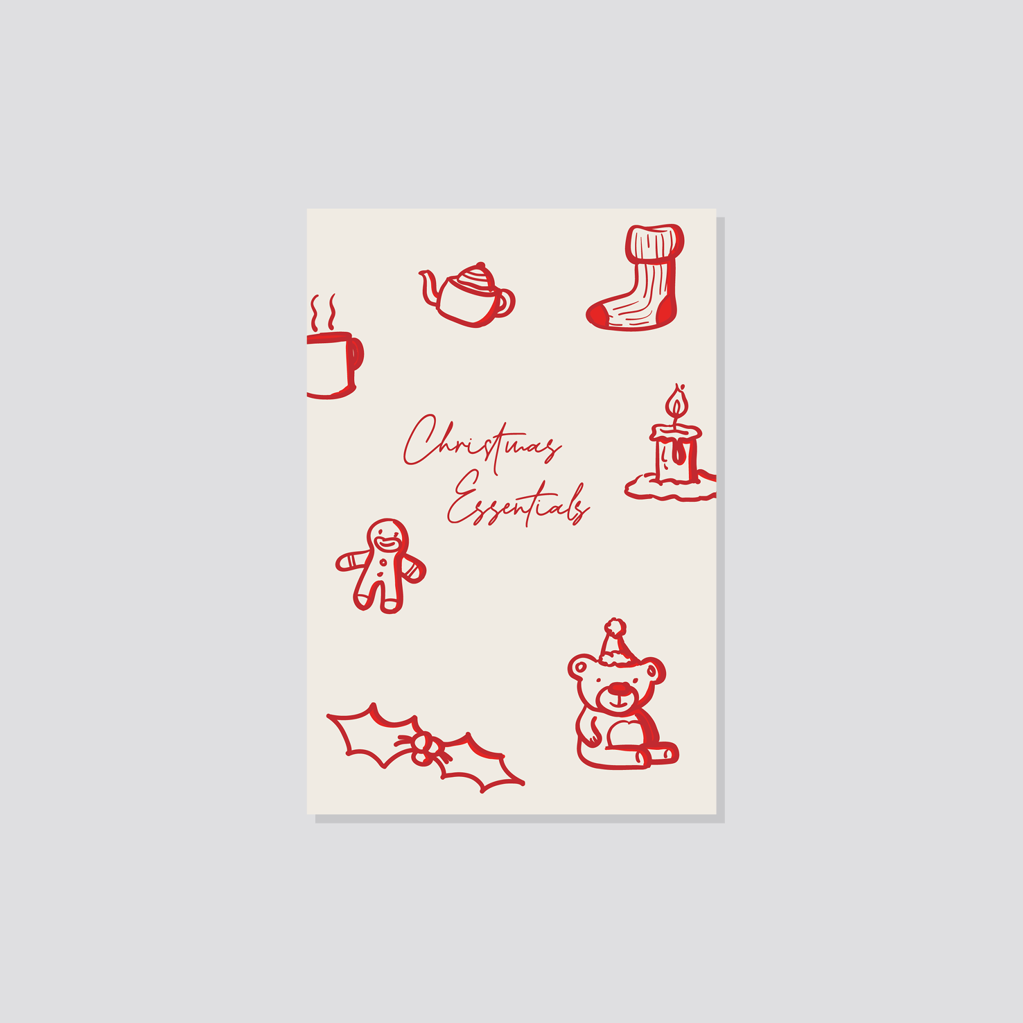 Weihnachtspostkarte „Christmas Essentials" Marli Designstudio