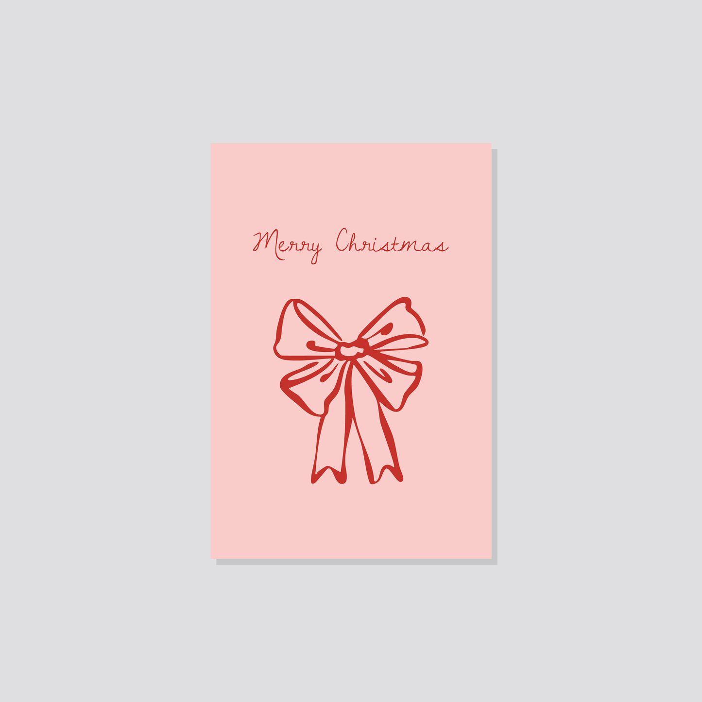 Weihnachtspostkarte „Merry Chrismas Schleife" Marli Designstudio