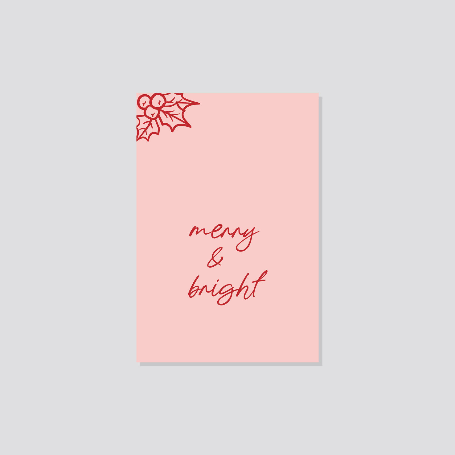Weihnachtspostkarte „merry & bright" Marli Designstudio