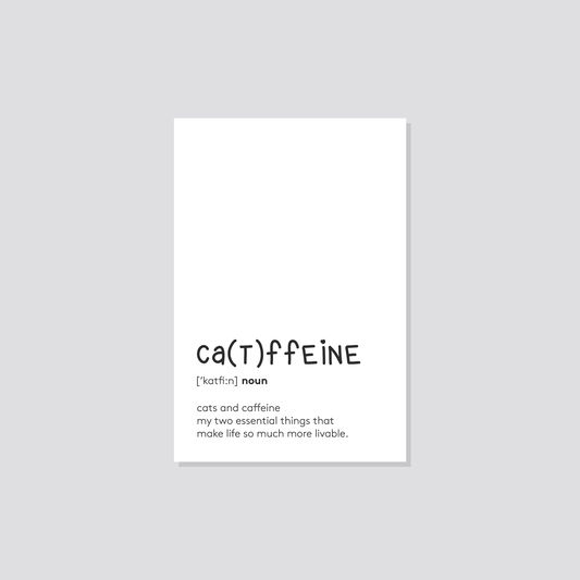 Postkarte „Ca(t)ffeine“ Marli Designstudio