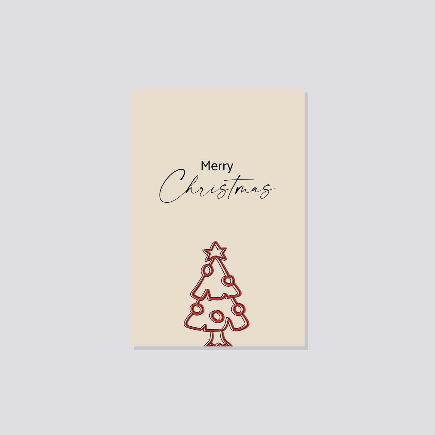 Weihnachtspostkarte „Merry Christmas" Marli Designstudio