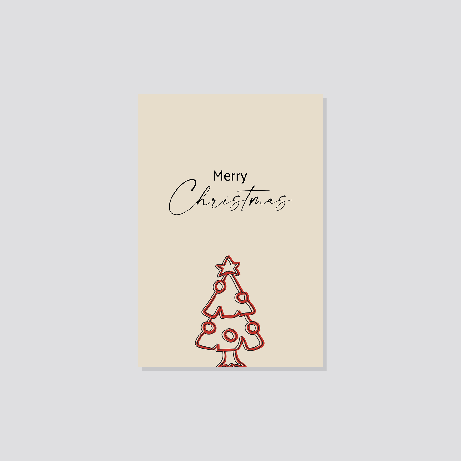Weihnachtspostkarte „Merry Christmas" Marli Designstudio