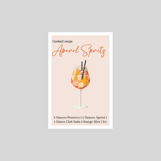 Postkarte „Aperol Rezept“ Marli Designstudio