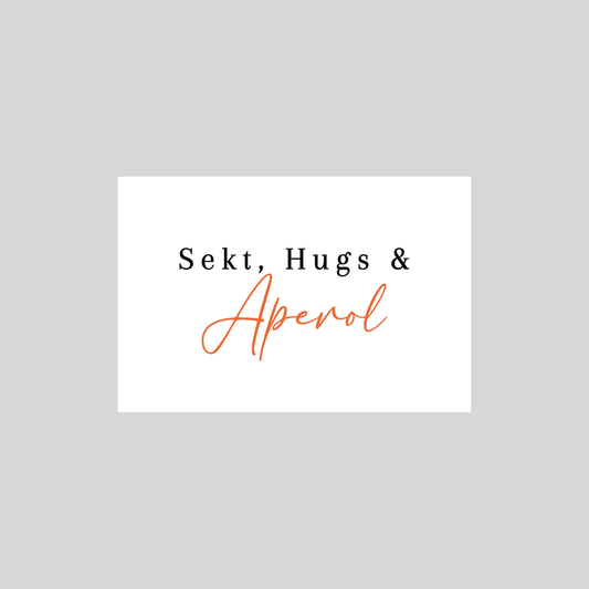 Postkarte „Sekt, Hugs & Aperol“ Marli Designstudio