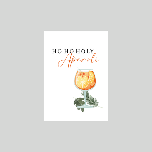 Weihnachtskarte „Ho Ho Holy Aperoli“ Marli Designstudio
