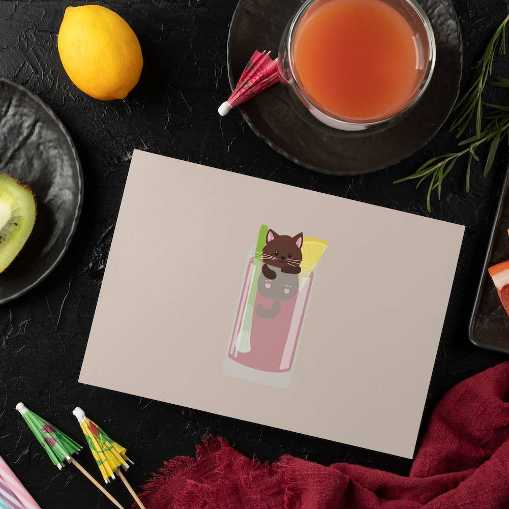 Postkarten-Set „Cocktail Cats“ Marli Designstudio