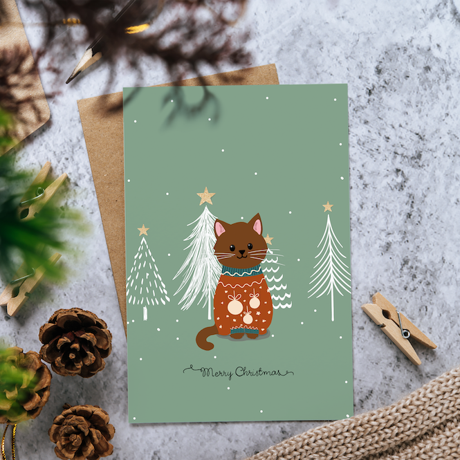 Postkarte "Sweater" Marli Designstudio