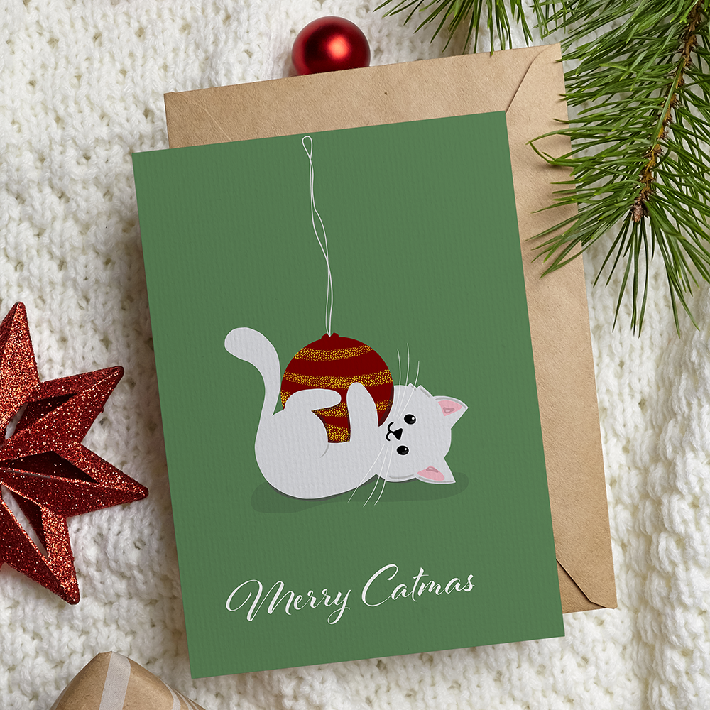 Postkarte "Weihnachtskugel" Marli Designstudio