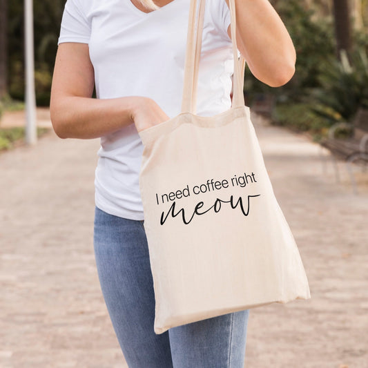 Tote Bag „I need coffee right meow“ Marli Designstudio