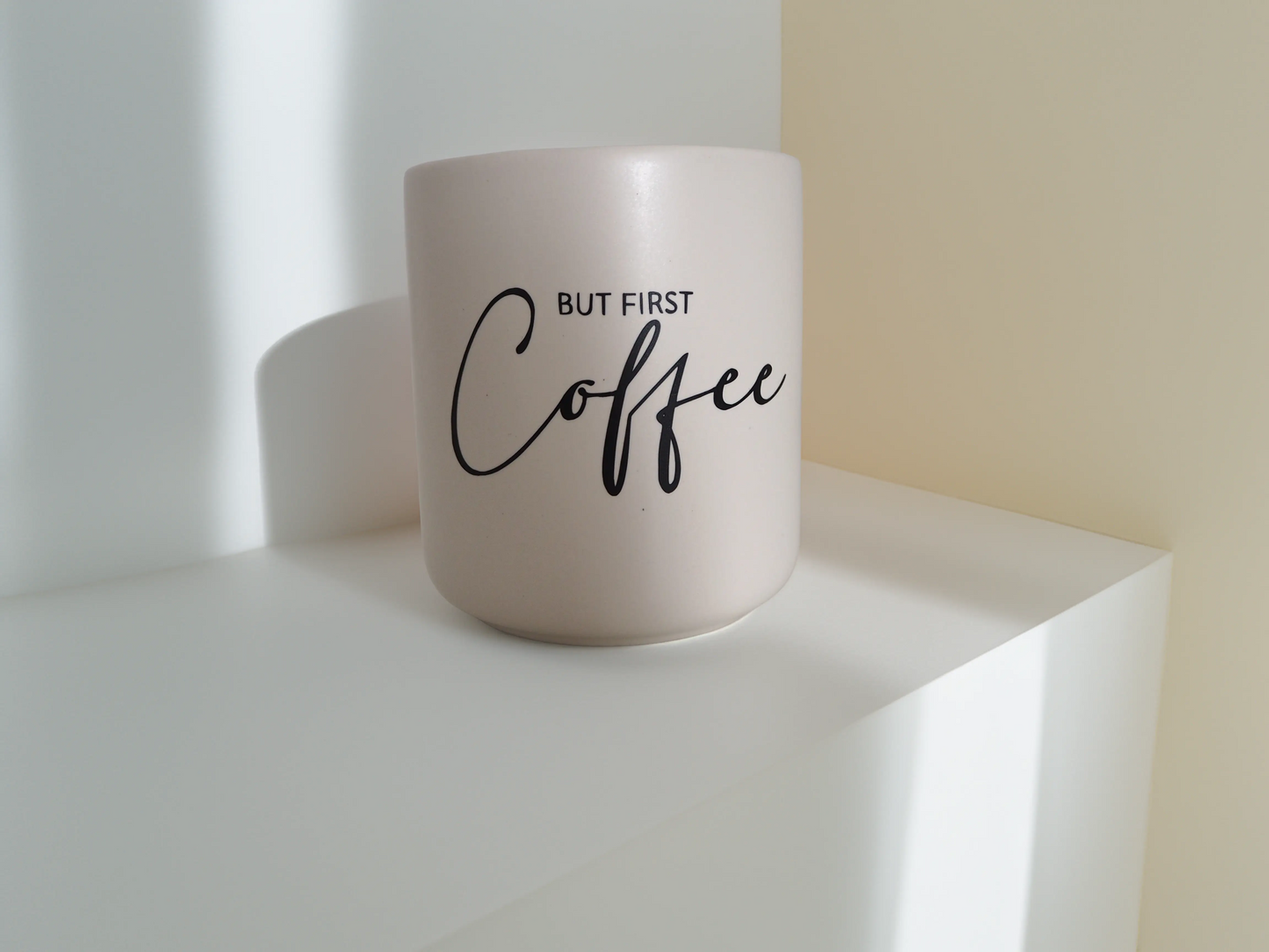 Kaffeetasse „But First Coffee“ Marli Designstudio