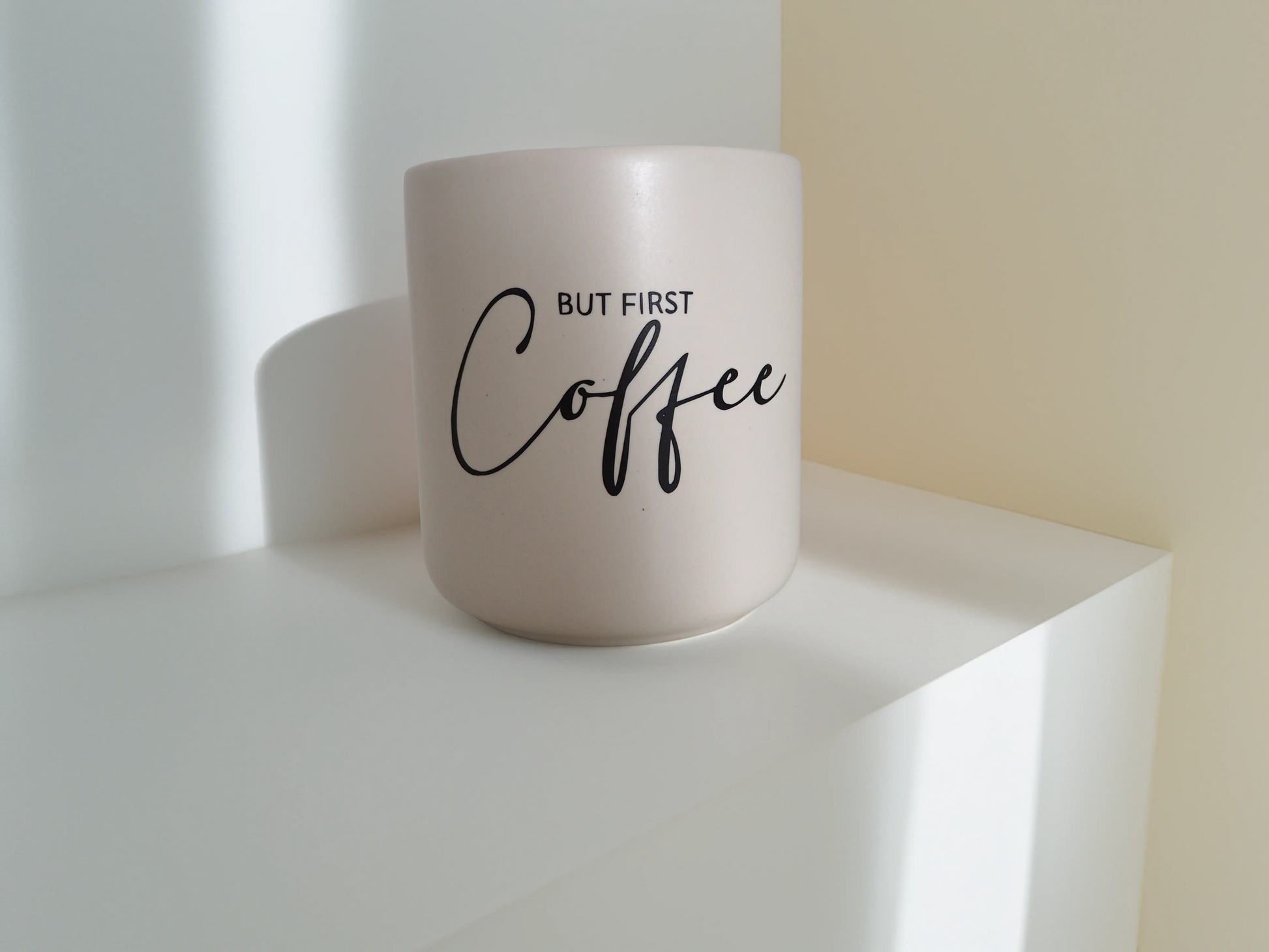 Kaffeetasse „But First Coffee“ Marli Designstudio